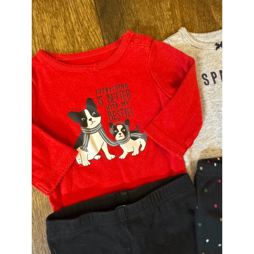 Baby Girl 3 Months Outfits Pants Shirts Bodysuits Long Sleeve Clothes Lot Bestie - Picture 9 of 15
